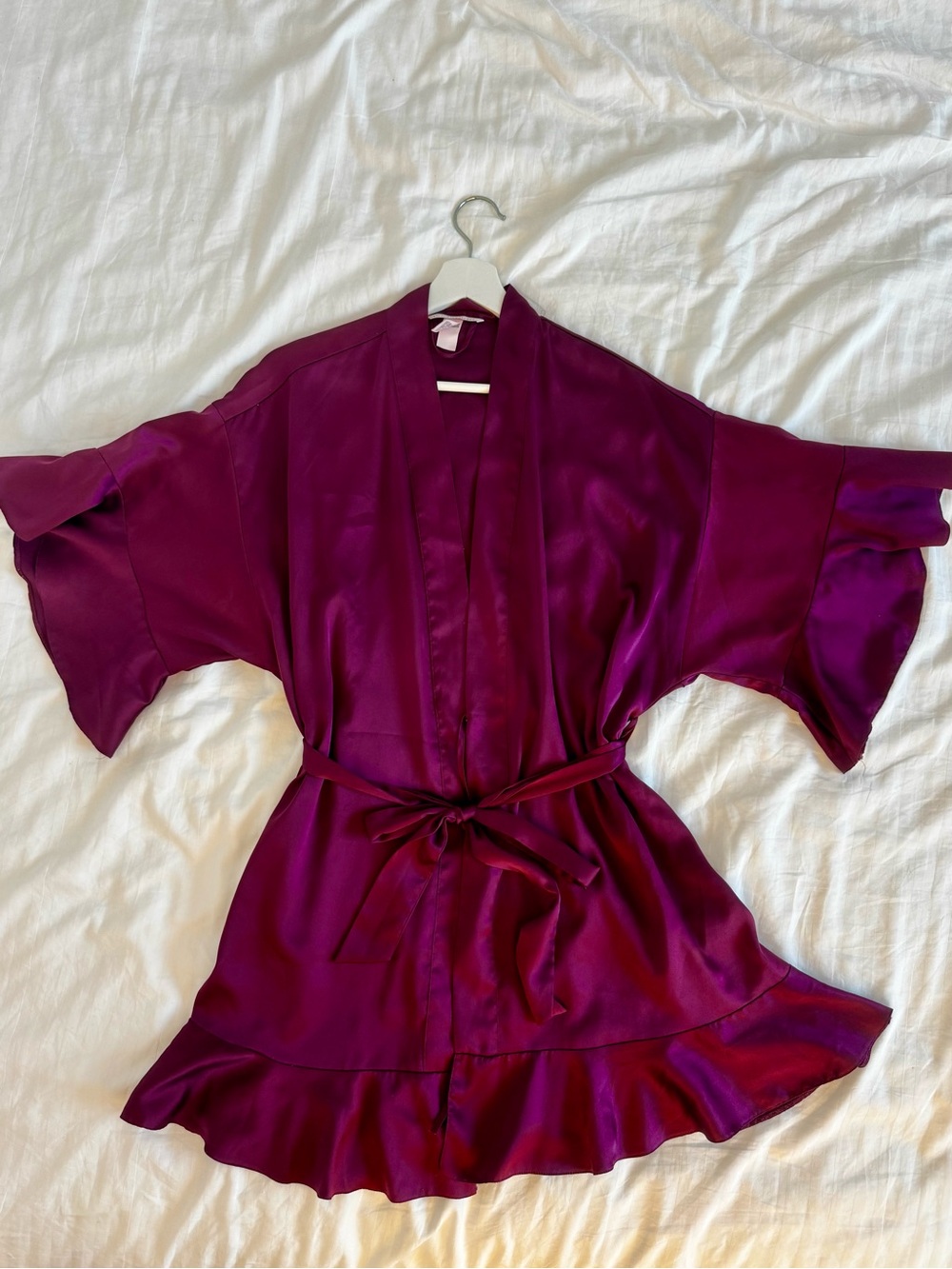Victoria's Secret Satin Robe in Deep Plum